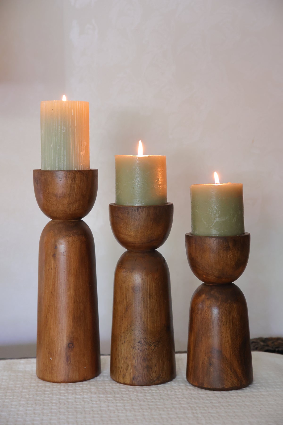Wooden Cup Candle Stands