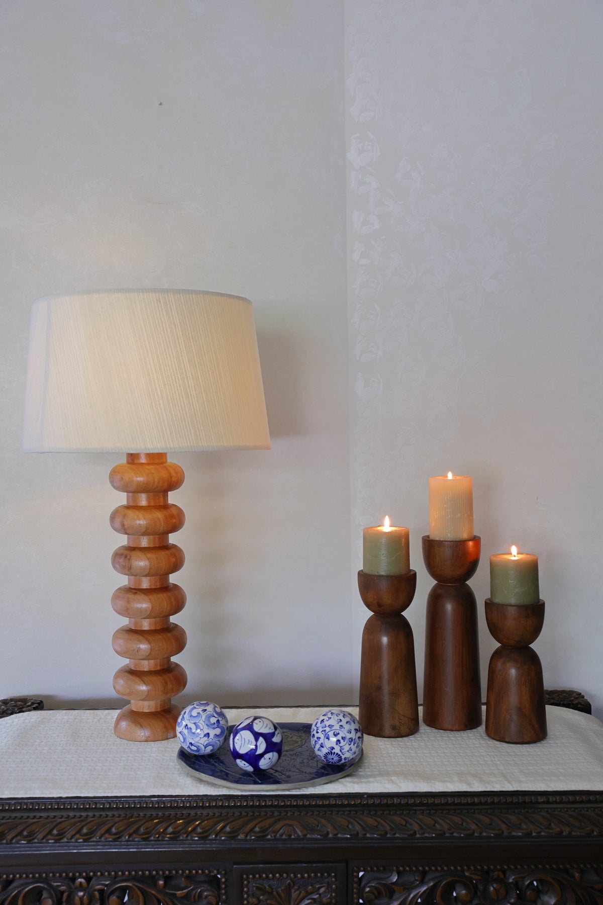 Wooden Cup Candle Stands