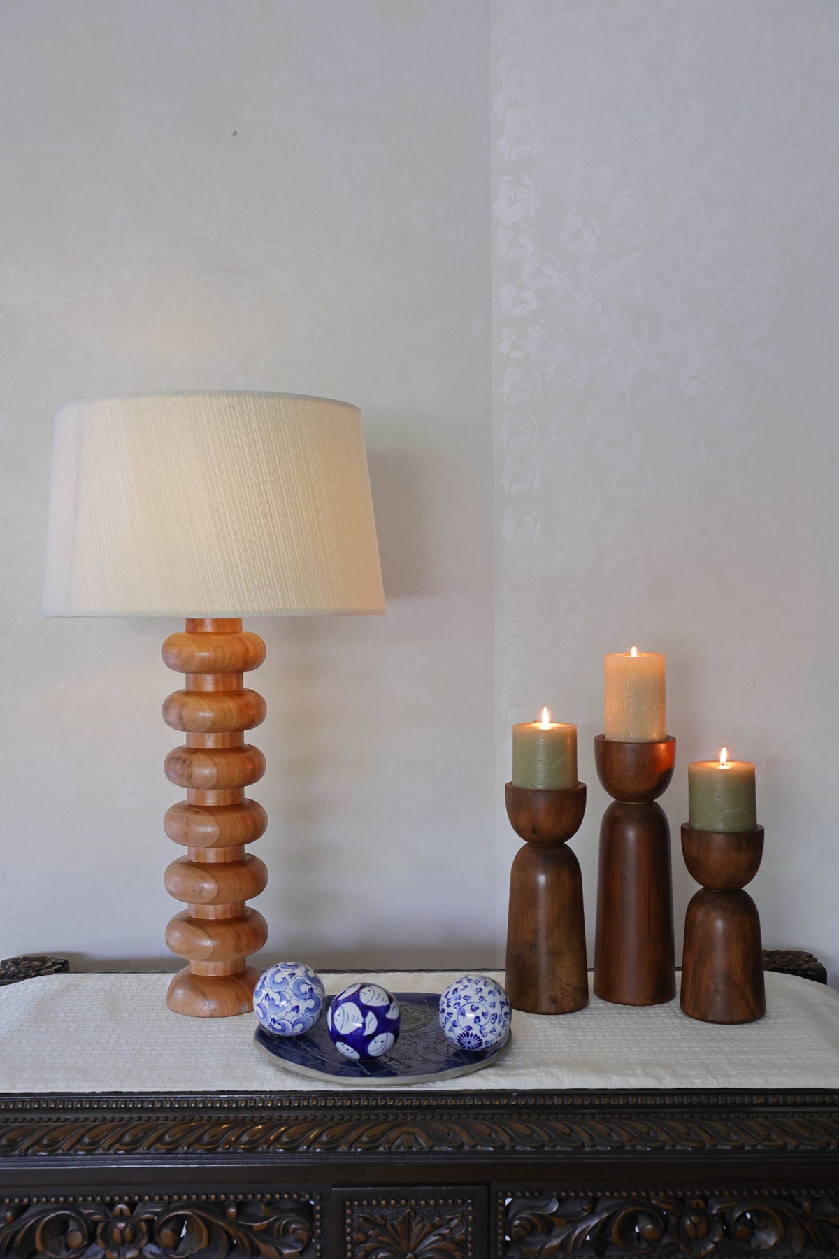 Wooden Cup Candle Stands