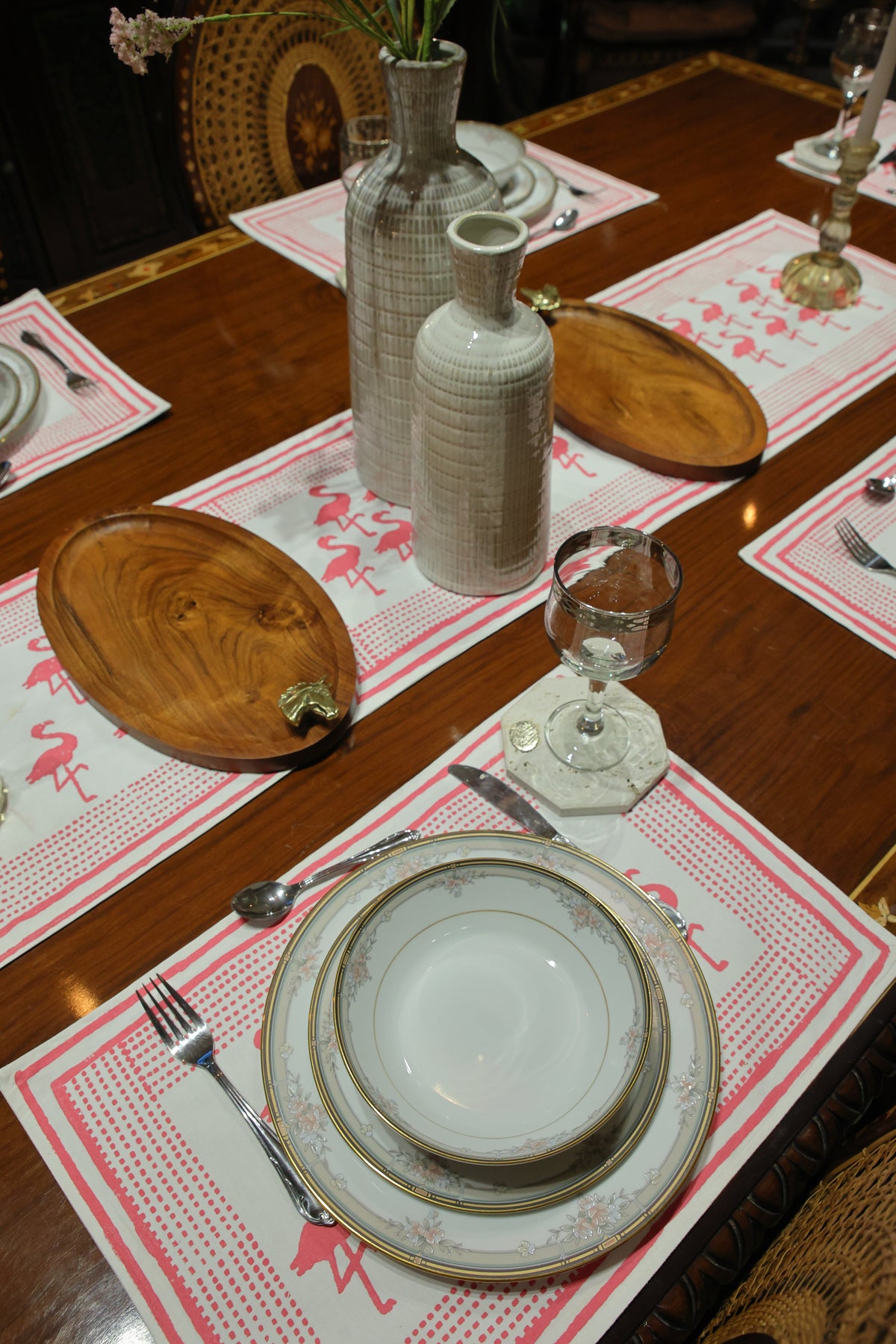 Pink Flamingo placemat Runner