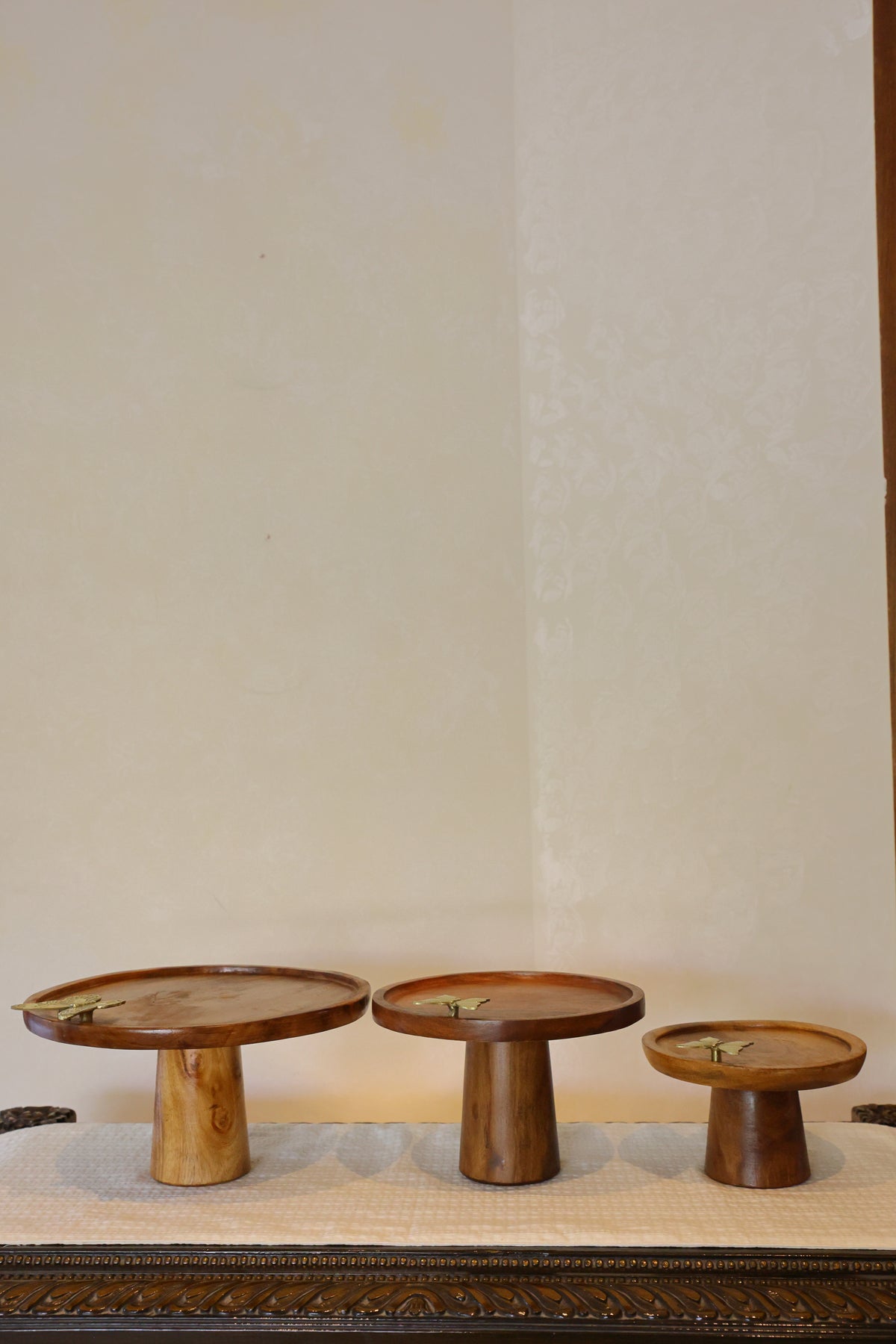 Wooden butterfly platter large