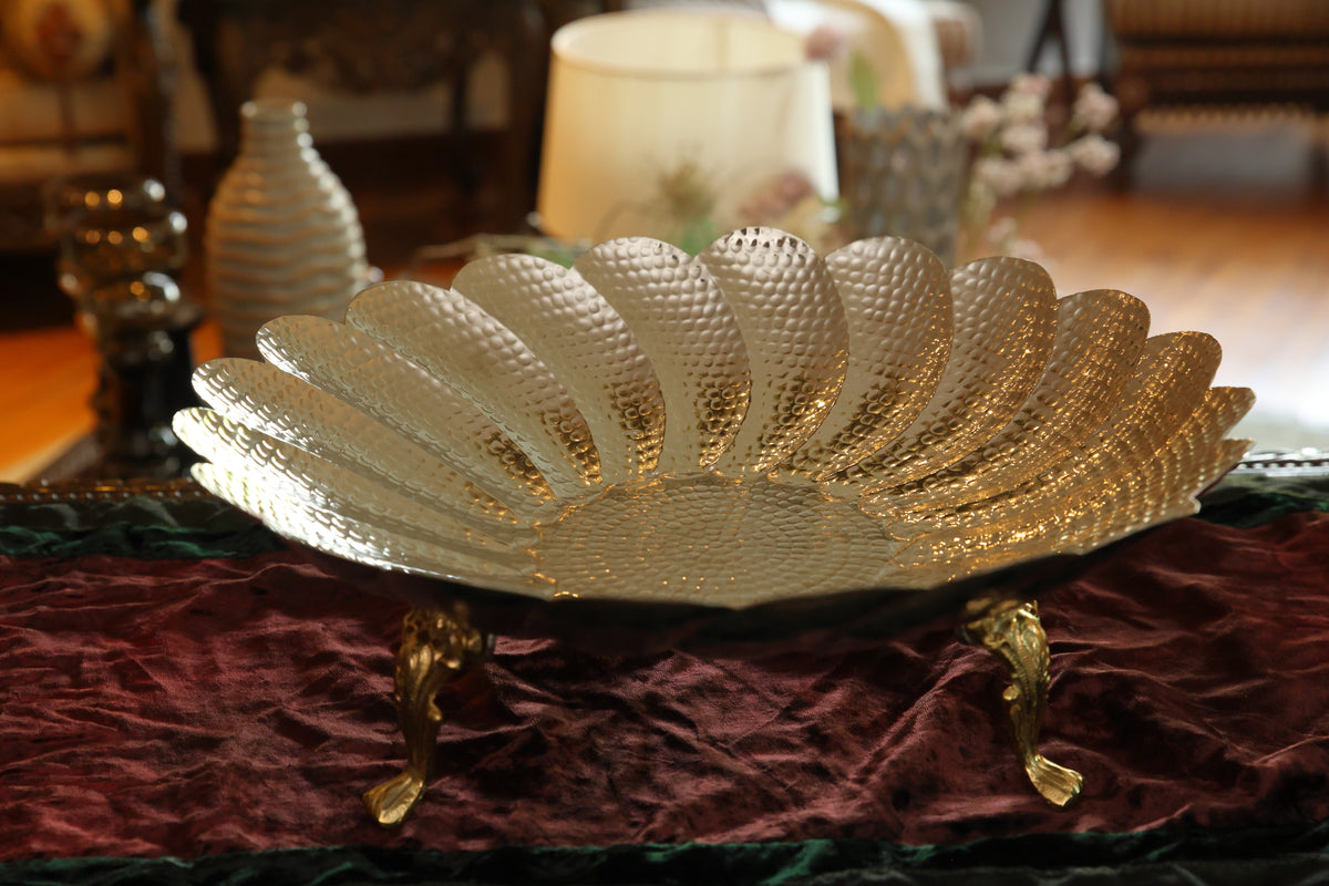 Scalloped flower bowl