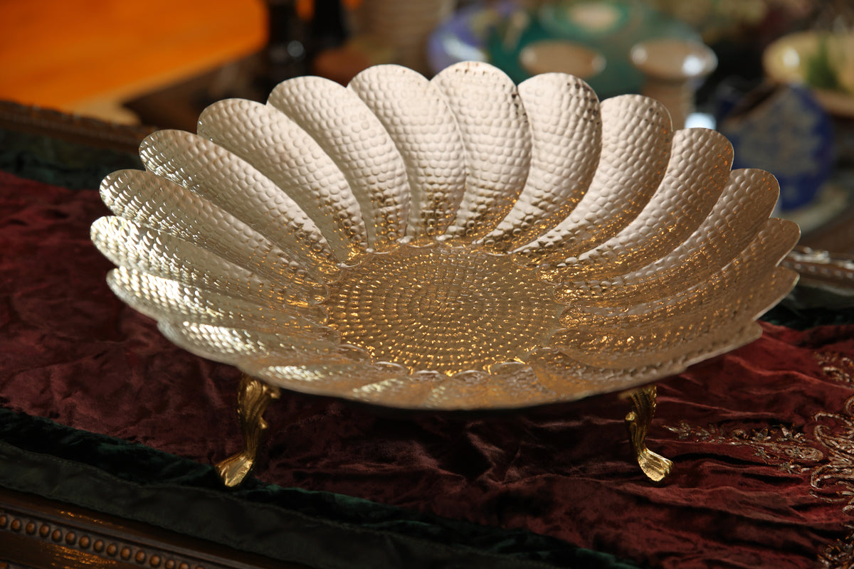 Scalloped flower bowl