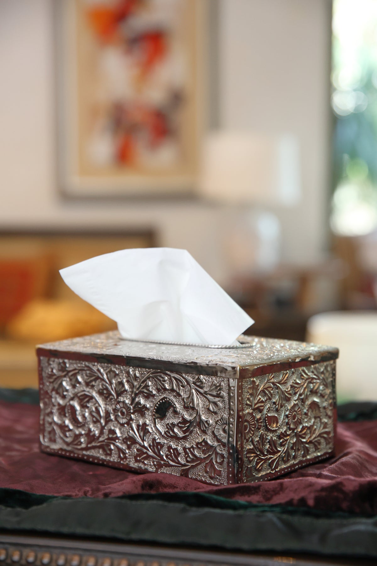 Lustre tissue box