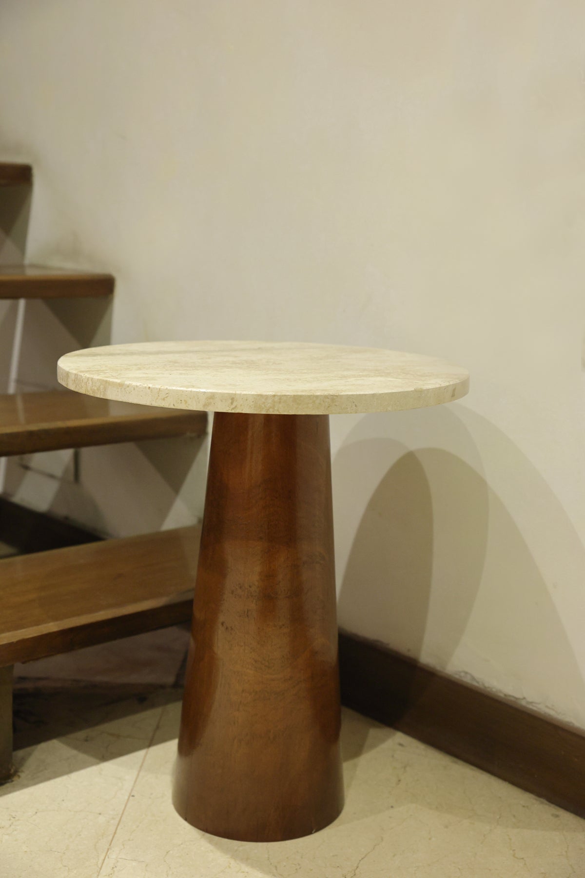 Wooden cylinder table